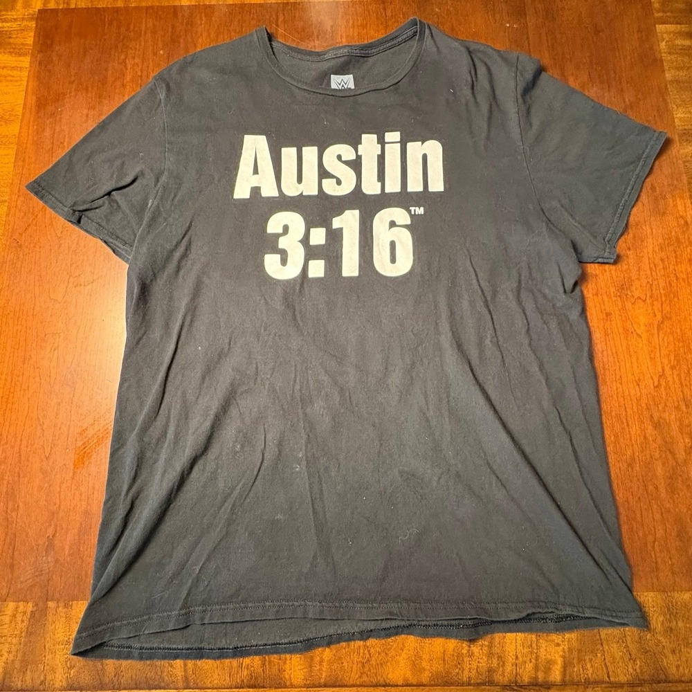 WWE Stone Cold Steve Austin 3:16 Skull Black T-Shirt XL Wrestling
